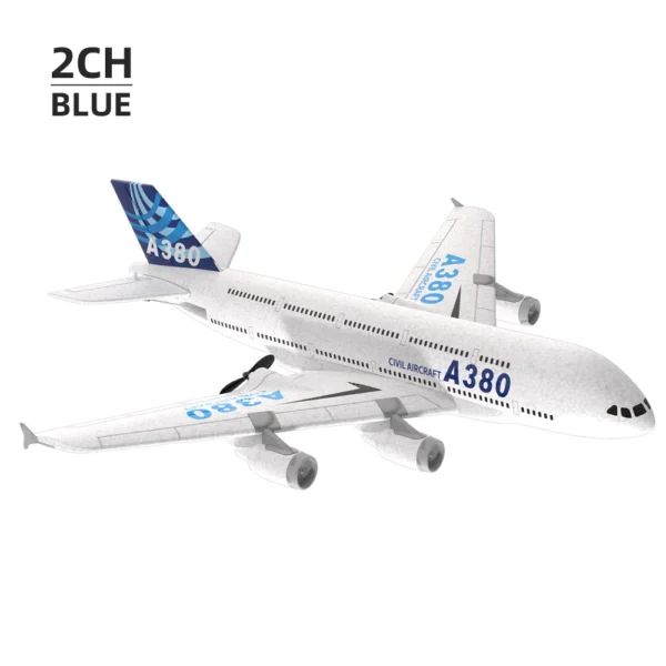 A380 비행기 에어버스 RC 비행기 폼 장난감 2.4G 글라이드 고정익 RTF 비행기 야외 장난감 드론 모델 간편 비행 어린이 선물 - 이미지 7