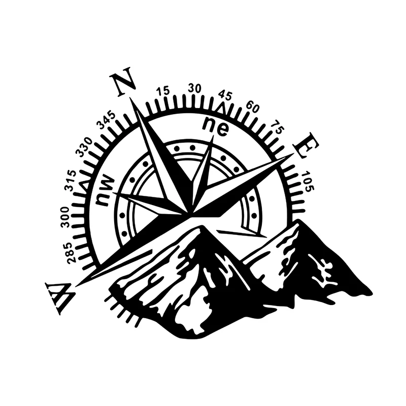 비닐 데칼 산 나침반 자동차 스티커 방수 자동차 장식 니바 SUV 4X4 오프로드 후면 창문용 - 이미지 8