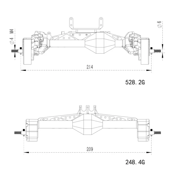 MEUS RACING 치트 코드 Capra 1.9 ISO 액슬 키트 (Axial Capra 1.9 4X4 및 DIY SCX10 SCX10 II 업그레이드 부품용) - 이미지 3