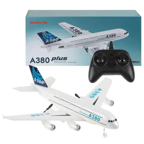 A380 비행기 에어버스 RC 비행기 폼 장난감 2.4G 글라이드 고정익 RTF 비행기 야외 장난감 드론 모델 간편 비행 어린이 선물 - 이미지 4