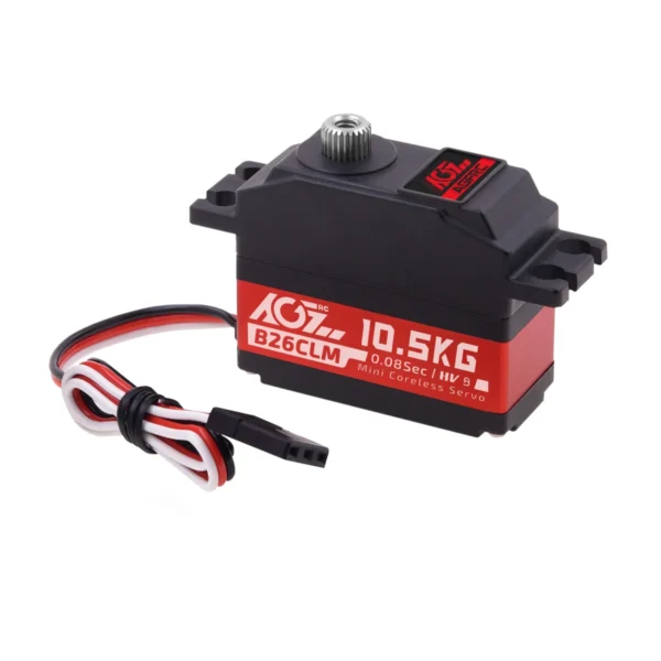 AGFRC B26CLM 고토크 10.5kg 고속 0.080초 티타늄 기어 미니 사이즈 HV DC 코어리스 서보 1/12 RC 자동차 헬리콥터 DIY용 - 이미지 7