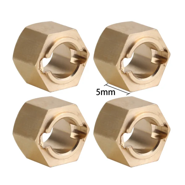 INJORA 황동 7mm 휠 육각형 두께 4/5/6mm 1/24 RC 크롤러 FMS FCX24 FCX18 업그레이드(FCX24 07)용 - 이미지 8