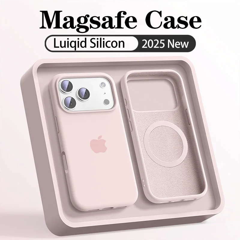 애플 아이폰 12 13 14 15 16 17 프로 맥스 액체 실리콘 맥세이프 무선 충전 소프트 마그네틱 케이스 - Image 11