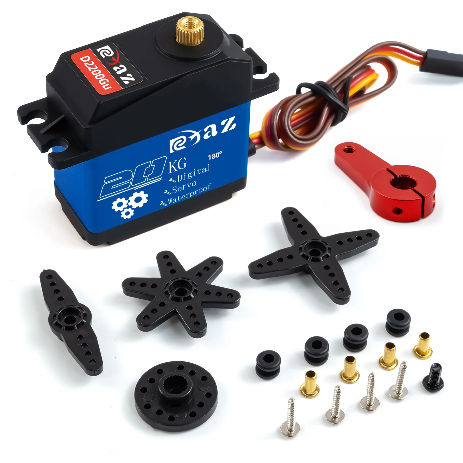 RCXAZ 금속 하우징 고속 금속 기어 디지털 서보 20kg-35kg 180 고토크 방수 RC카 크롤러 SCX10 TRX4용 - 이미지 6