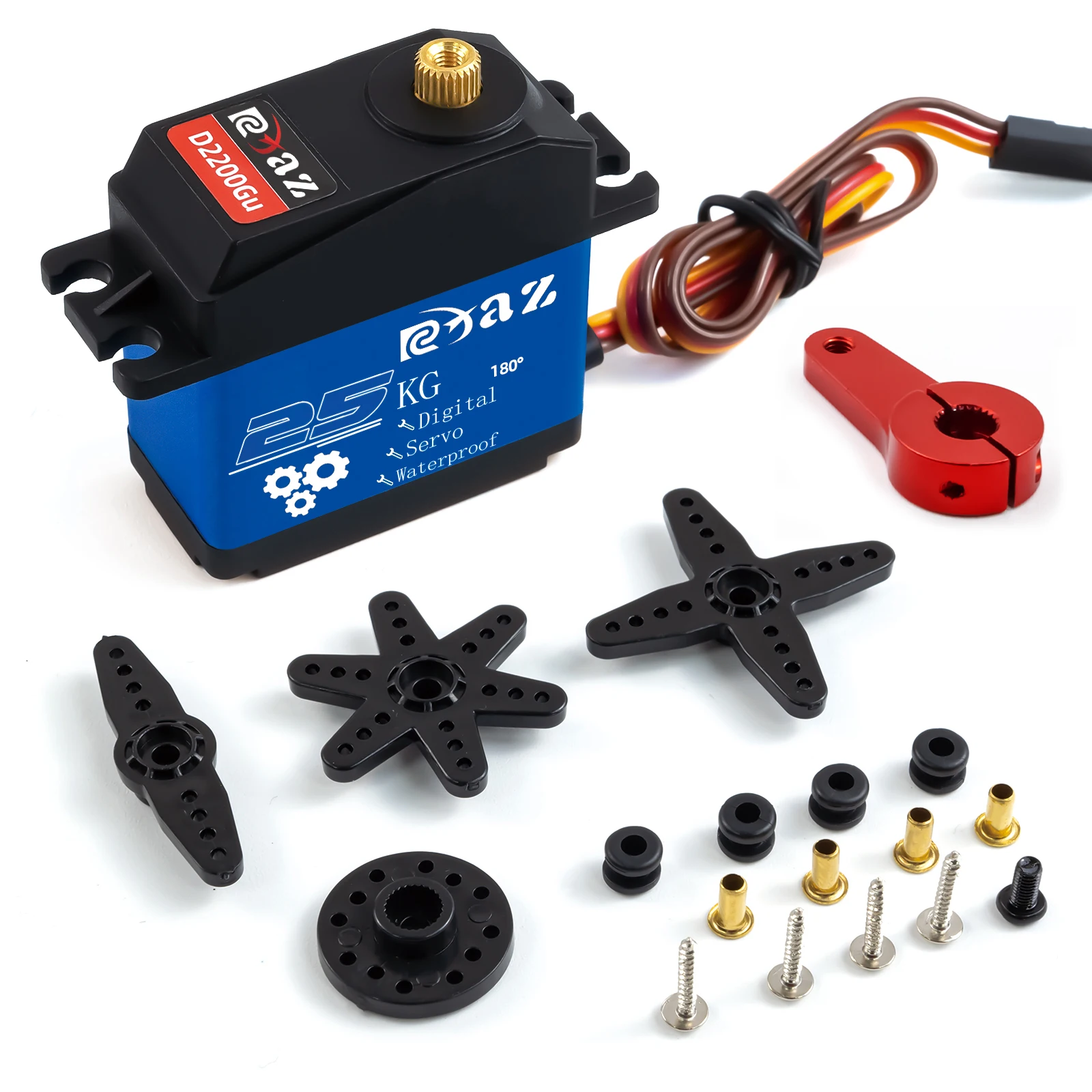 RCXAZ 금속 하우징 고속 금속 기어 디지털 서보 20kg-35kg 180 고토크 방수 RC카 크롤러 SCX10 TRX4용 - 이미지 7
