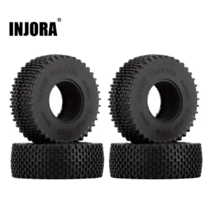 INJORA 컴프 핀 멀티 테라인 1.0 휠 타이어 55*20mm 1/18 1/24 RC카 Axial SCX24 TRX4M AX24 업그레이드용 (T1013)