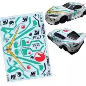 [스티커 d] 1/10 PC RC Supra Hycade 와이드 바디 쉘 200mm 너비 램프 셰이드 배기 투명 쉘 바디 Turing Dirft Mst Yokomo Hpi Hsp용
