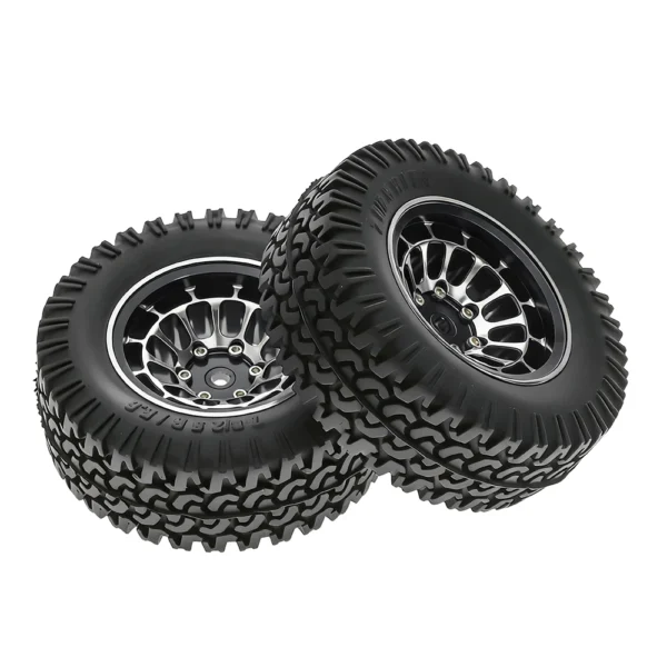 1.55인치 메탈 휠 허브+고무 타이어 (1/10 RC 록 크롤러 자동차용) Axial 90069 D90 Cc01 Tf02 LC70 MJX Rgt Rc4WD - 이미지 4