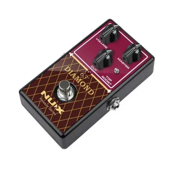 NUX 63' 다이아몬드 리이슈 페달: 레트로 록앤롤 사운드를 위한 클래식 VOX AC 30 리바이벌 볼륨/마스터 노브 탑 부스트 토글 - 이미지 5