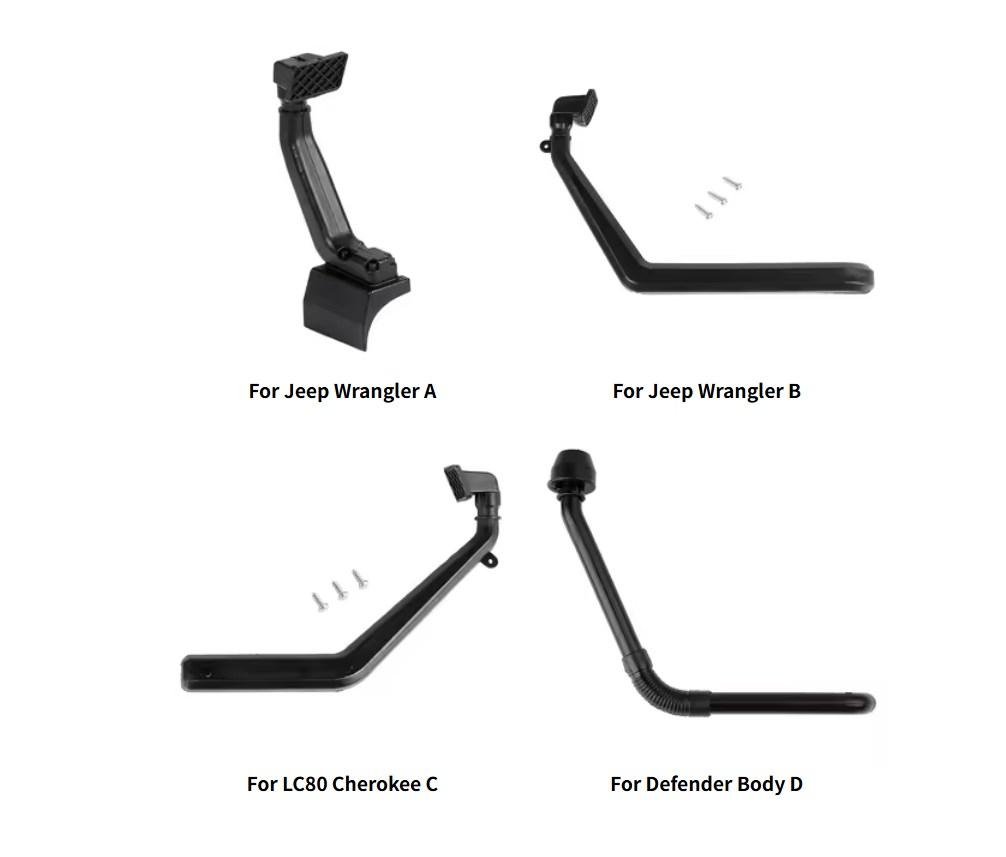 INJORA RC 자동차 플라스틱 스노클 1/10 RC 크롤러 축 SCX10 90046 AXI03007 지프 랭글러 LC80 체로키 TRX4 수비수 - 이미지 11