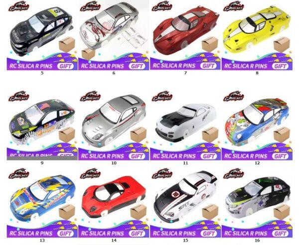1/10 RC 카 바디 쉘 190/195/200mm 폭 PVC 257/260mm 휠베이스 드리프트 투어링 hsp 요코모 MST 타미야 - 이미지 6