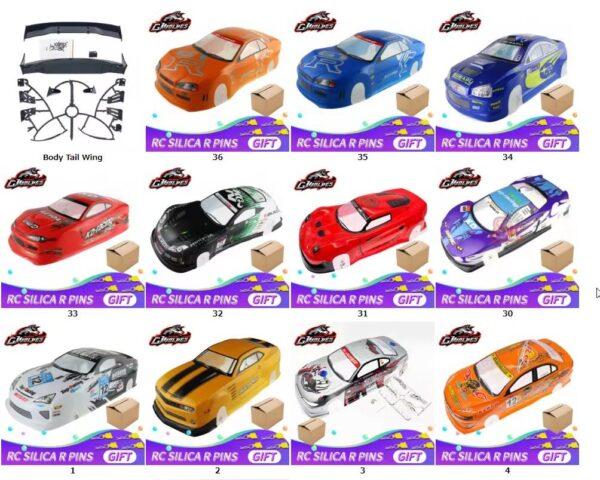 1/10 RC 카 바디 쉘 190/195/200mm 폭 PVC 257/260mm 휠베이스 드리프트 투어링 hsp 요코모 MST 타미야 - 이미지 7