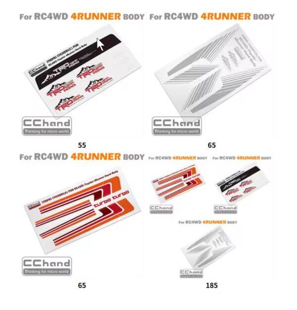 RC4WD 4RUNNER 바디 스티커 CChand 튜닝 데칼 - 이미지 6