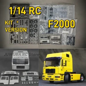 그레이 키트 버전: 1/14 RC 4X2 MAN F2000 키트 버전 JXModels 금속 트랙터 트럭 개폐식 도어 1:14 RC 트럭 트레일러 팁퍼 DIY 그레이 키트 버전