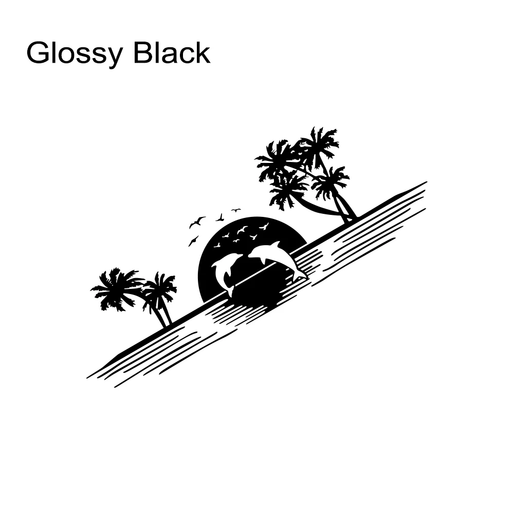 밴 캠퍼 말 운반차 캐러밴 RV 카고 그래픽 돌고래 수영 스타일링 장식 데칼 자동차 튜닝 액세서리용 자동차 스티커 - 이미지 9