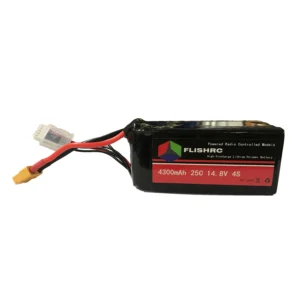 1PCS FLISHRC Lipo 배터리 4300mAh 4S 14.8V 25C Bell 206 / Airwolf / MD500E / AH-6 헬리콥터용