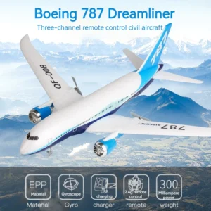 Qf008 보잉 787 3채널 원격 조종 항공기 고정익 폼 글라이더 항공기 모형 교육용 항공기 소개 장난감
