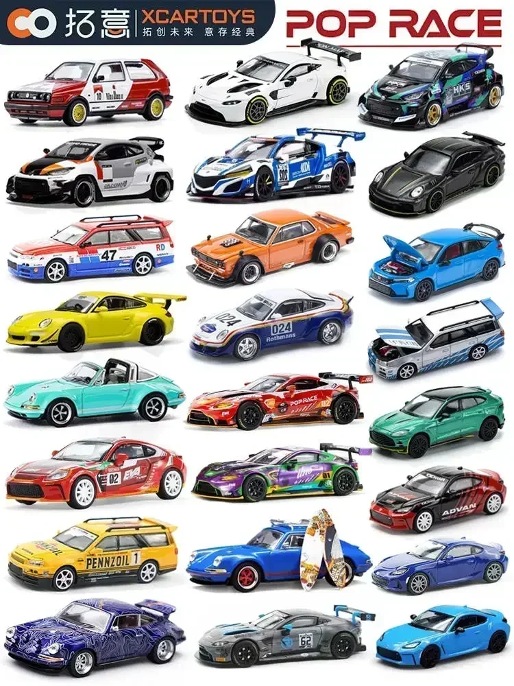 XCARTOYS POP RACE 1/64 SKYLINE GT-R V8 NSX GT3 EVA01 GR YARIS 992 Stinger GTR Stagea R34 Car Alloy Diecast Model Kids Toys Boys - Image 2