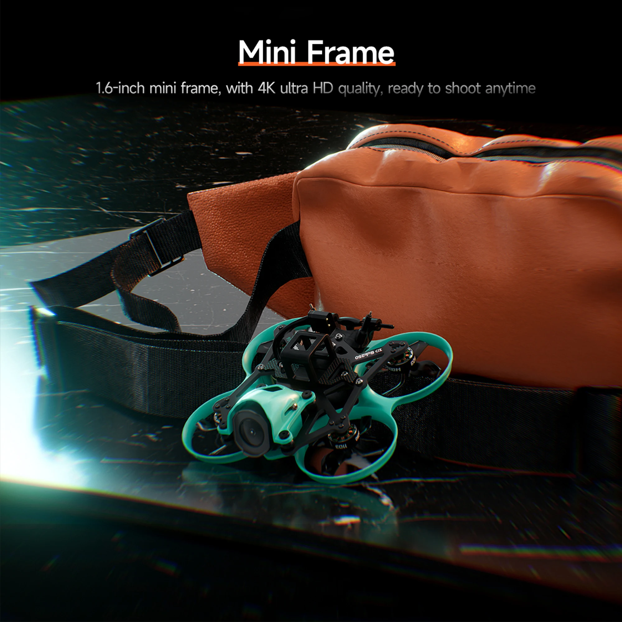 Sub250 WTFPV 1.6인치 2S CineWhoop 4K FPV 1103 14000KV 모터 쿼드콥터 프리스타일 드론 - 이미지 2