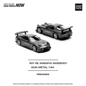 팝 레이스 1:64 RX-7 RE 아메미야 와이드바디 메탈 다이캐스트 모델 자동차 PR640255