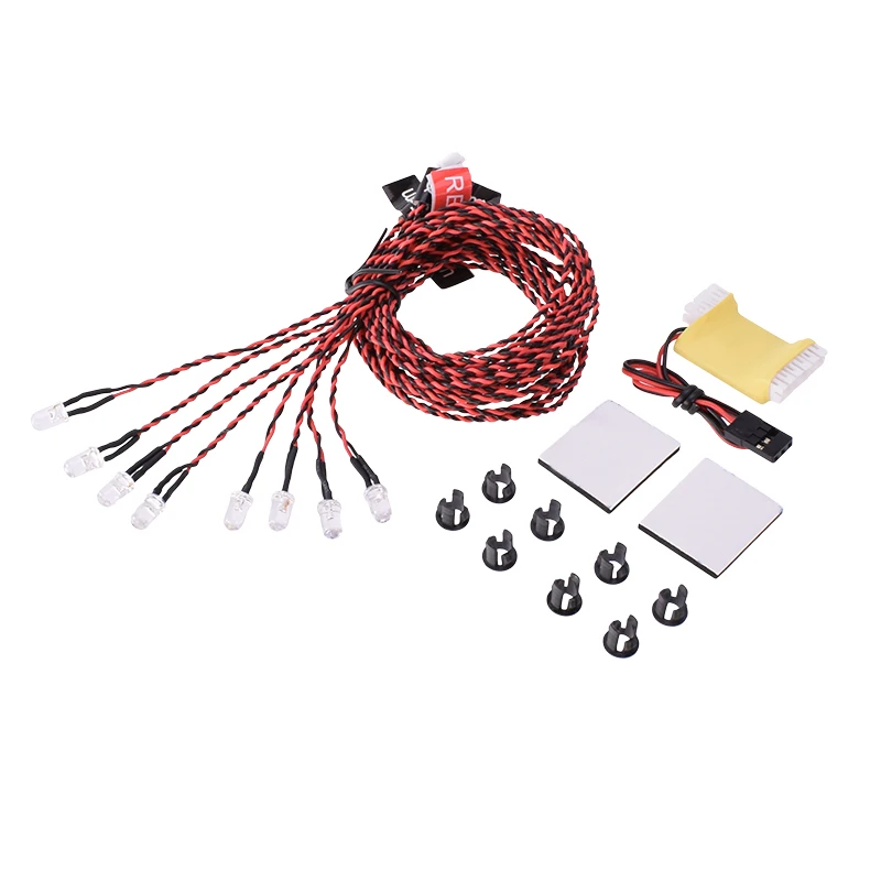 빨강 RC 헬기 비행기 LED 조명 세트 8발광 다이오드 점멸 시뮬레이션 - 이미지 7