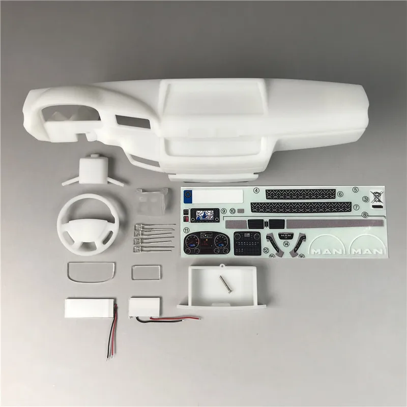 타미야 1/14 RC 트럭 대시보드 스카니아 FH16 악트로스 MAN TGX 액세서리 - 이미지 3
