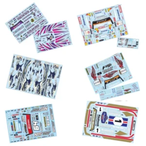 1:10 스케일 드리프트 스티커 온로드 자동차 쉘 DIY 데칼 RC 장난감 바디 배지