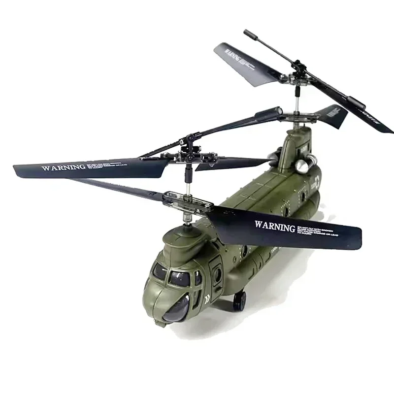 Army-green: 2024 2.4G Hz Syma 원격 조종 헬리콥터 S026h 군용 수송용 RC 무장 항공기 치누크 모델 어린이 장난감 생일 선물 - 이미지 2