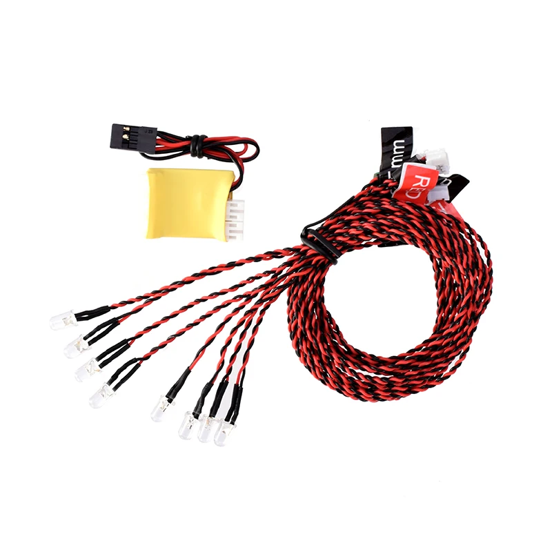 빨강 RC 헬기 비행기 LED 조명 세트 8발광 다이오드 점멸 시뮬레이션 - 이미지 4