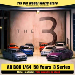 Almost Real AR BOX1:64 50년 7세대 3시리즈 E21 E30 E36 E46 E90 F30 G20 I3 G28 자동차 모델 정적 디스플레이 컬렉션