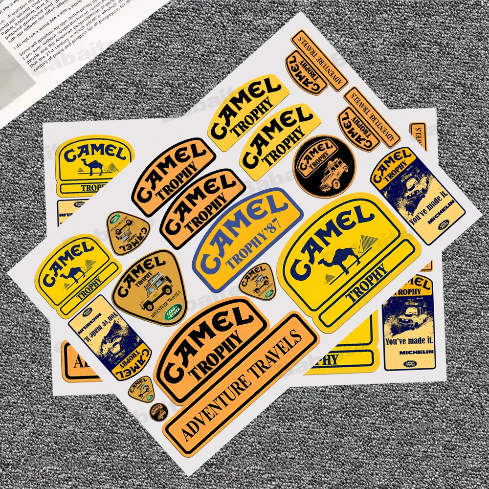 C-Camel-Trophy 랜드로버 모토 스티커 자동차 바디 범퍼 창문 오토바이 노트북 벽 비닐 필름 데칼 자동차 튜닝 액세서리