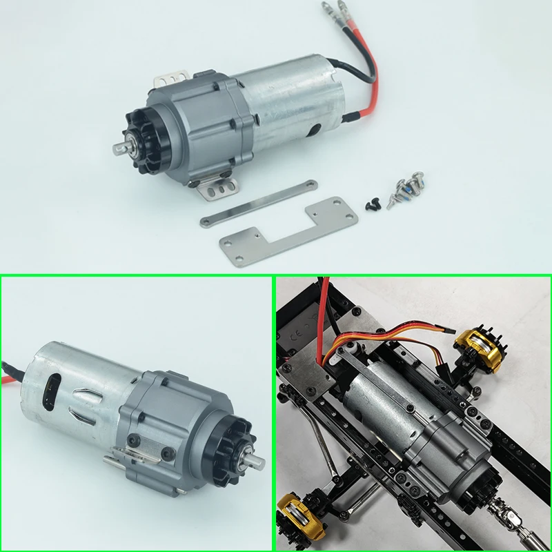 1/14 타미야 RC 트럭 스카니아 벤츠 볼보 DIY 부품용 트랜스퍼 케이스가 있는 금속 2차 기어박스 1개