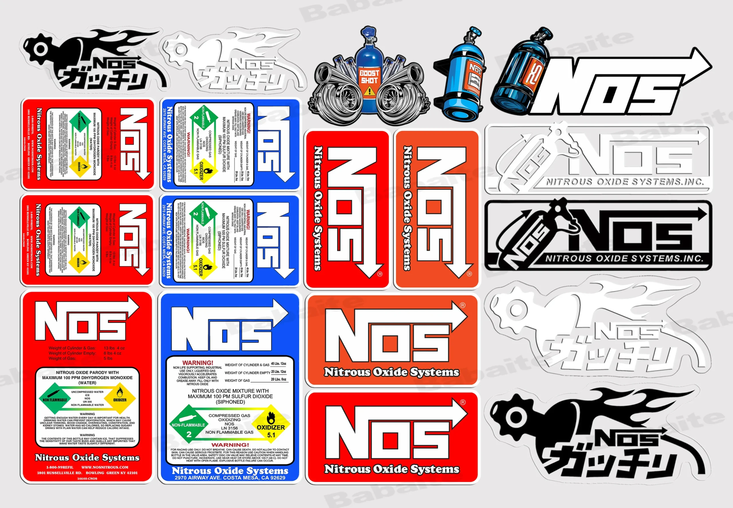 30x40cm N-NOS 스티커 모토 스티커 자동차 바디 범퍼 창문 오토바이 노트북 벽 비닐 필름 데칼 자동차 튜닝 액세서리 - 이미지 9