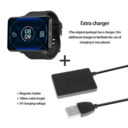 DM100 4G LTE 스마트워치 3GB RAM 32GB ROM 5MP 카메라 IPS 2700mAh 배터리 2.86인치 화면 피트니스 스포츠 SIM 카드 스마트워치 남성용 - 이미지 8