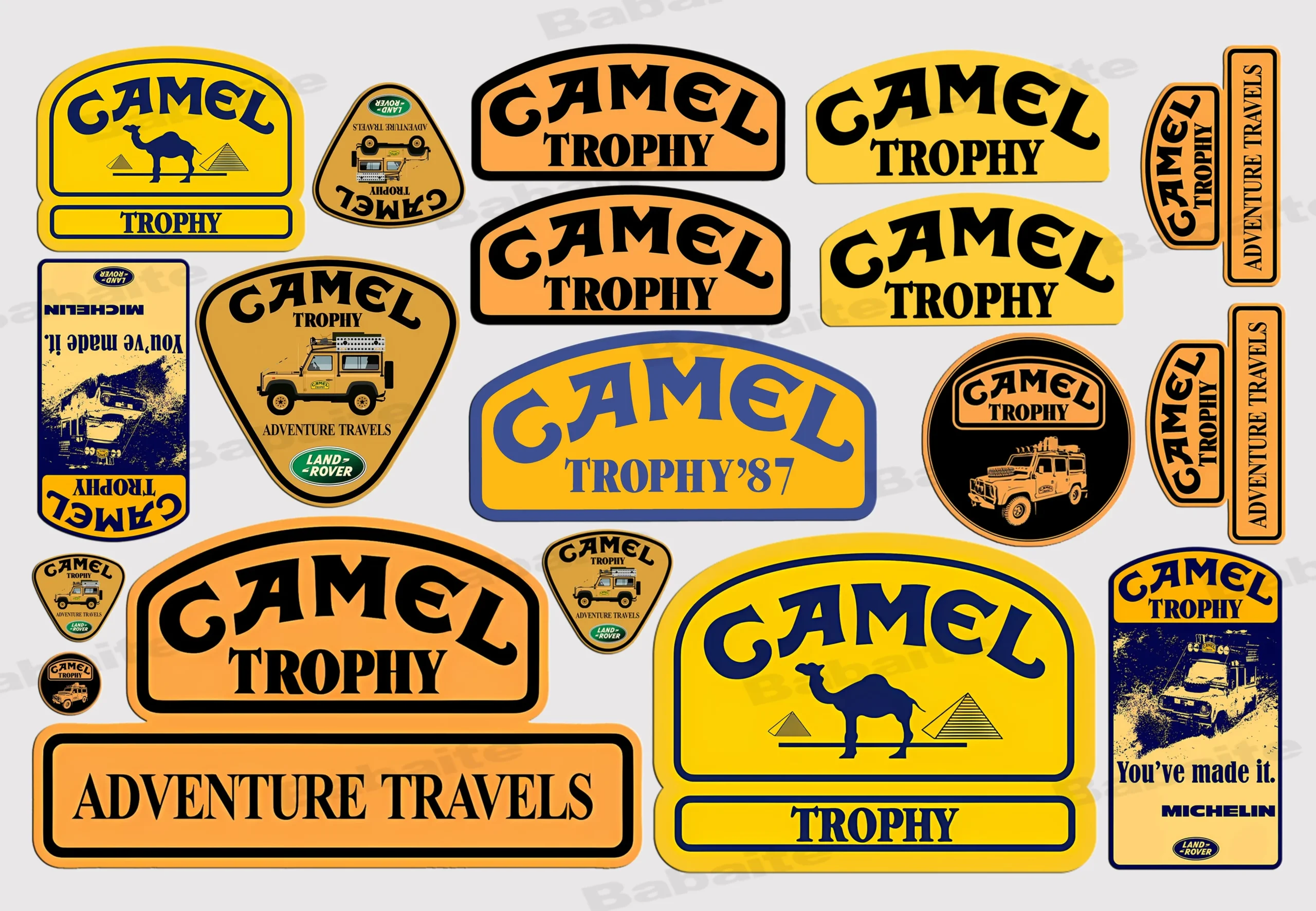 C-Camel-Trophy 랜드로버 모토 스티커 자동차 바디 범퍼 창문 오토바이 노트북 벽 비닐 필름 데칼 자동차 튜닝 액세서리 - 이미지 7
