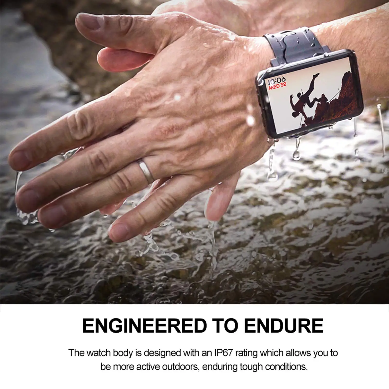 DM100 4G LTE 스마트워치 3GB RAM 32GB ROM 5MP 카메라 IPS 2700mAh 배터리 2.86인치 화면 피트니스 스포츠 SIM 카드 스마트워치 남성용 - 이미지 5