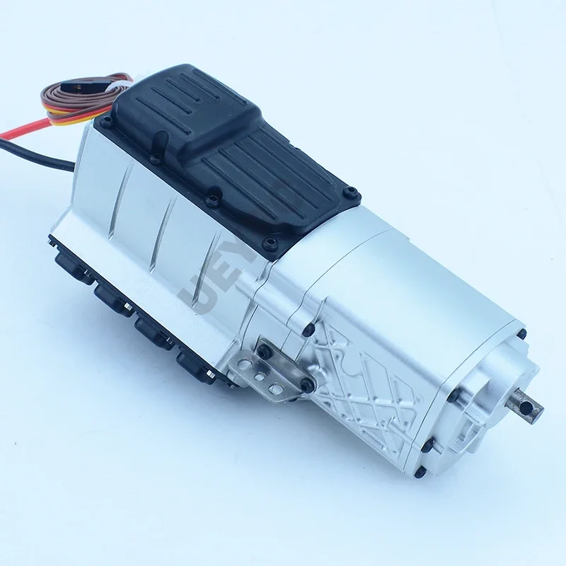 2단 기어박스: 1/14 스케일 타미야 스카니아 770S R620 볼보 벤츠 아록스 맨 TGX 레수 RC 트럭용 금속 시뮬레이션 2단 기어박스 자동차 액세서리 - 이미지 2