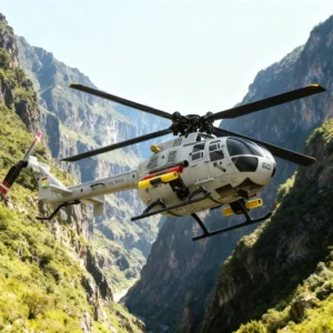 광학 흐름 버전: 광학 흐름 및 브러시리스 모터 고도 유지 기능이 있는 BO-105 C186S 6CH RC 헬리콥터 이륙/착륙