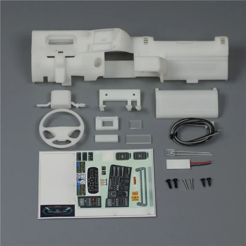 1:14 스케일 플라스틱 LED 인테리어 센터 콘솔 (SCANIA R730 R620 R470 헤라클레스 RC 트럭용) - 이미지 7