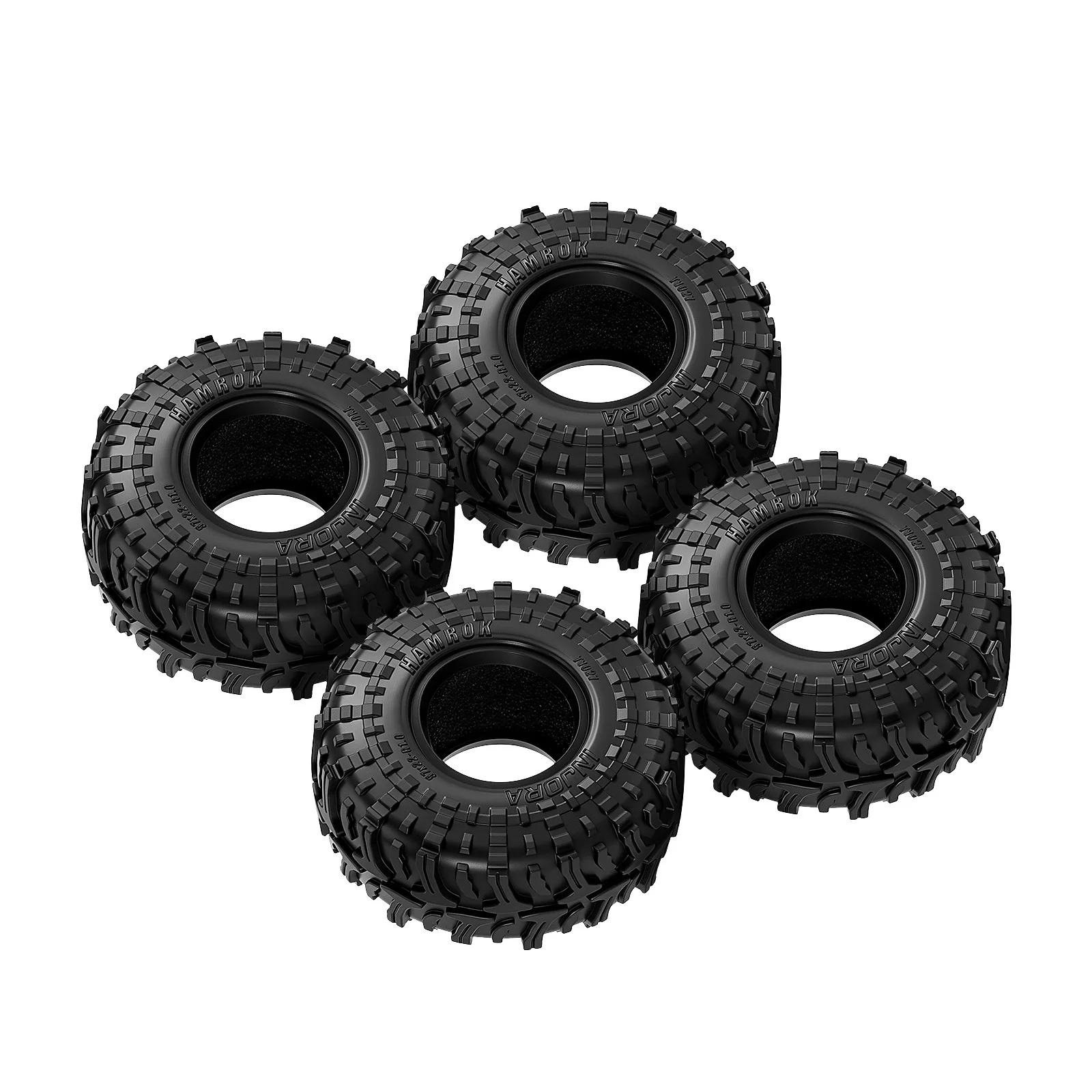 4PCS-T1027: 1/18 1/24 RC 크롤러용 INJORA 1.0" 57*22mm HAMROK 타이어(T1027) - 이미지 7