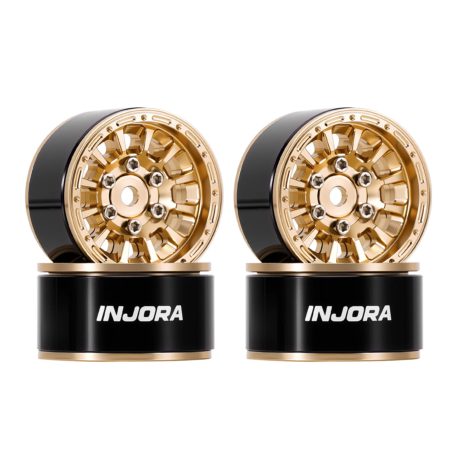 INJORA 1.0인치 알루미늄 비드락 휠 0mm 오프셋 (1/18 1/24 RC 크롤러용) (W1056) - 이미지 10