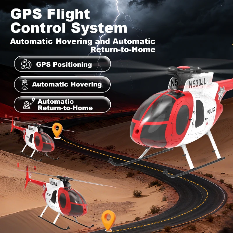 YU XIANG F119S MD500 MH-6 리틀 버드 GPS RC 헬리콥터 모델 RTF 1/16 스케일 250급 2.4G 9채널 6G/3D YXZNRC - 이미지 5