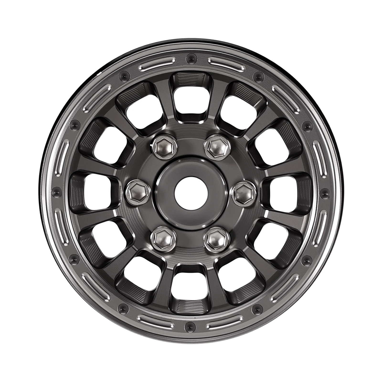 INJORA 1.0인치 알루미늄 비드락 휠 0mm 오프셋 (1/18 1/24 RC 크롤러용) (W1056) - 이미지 6