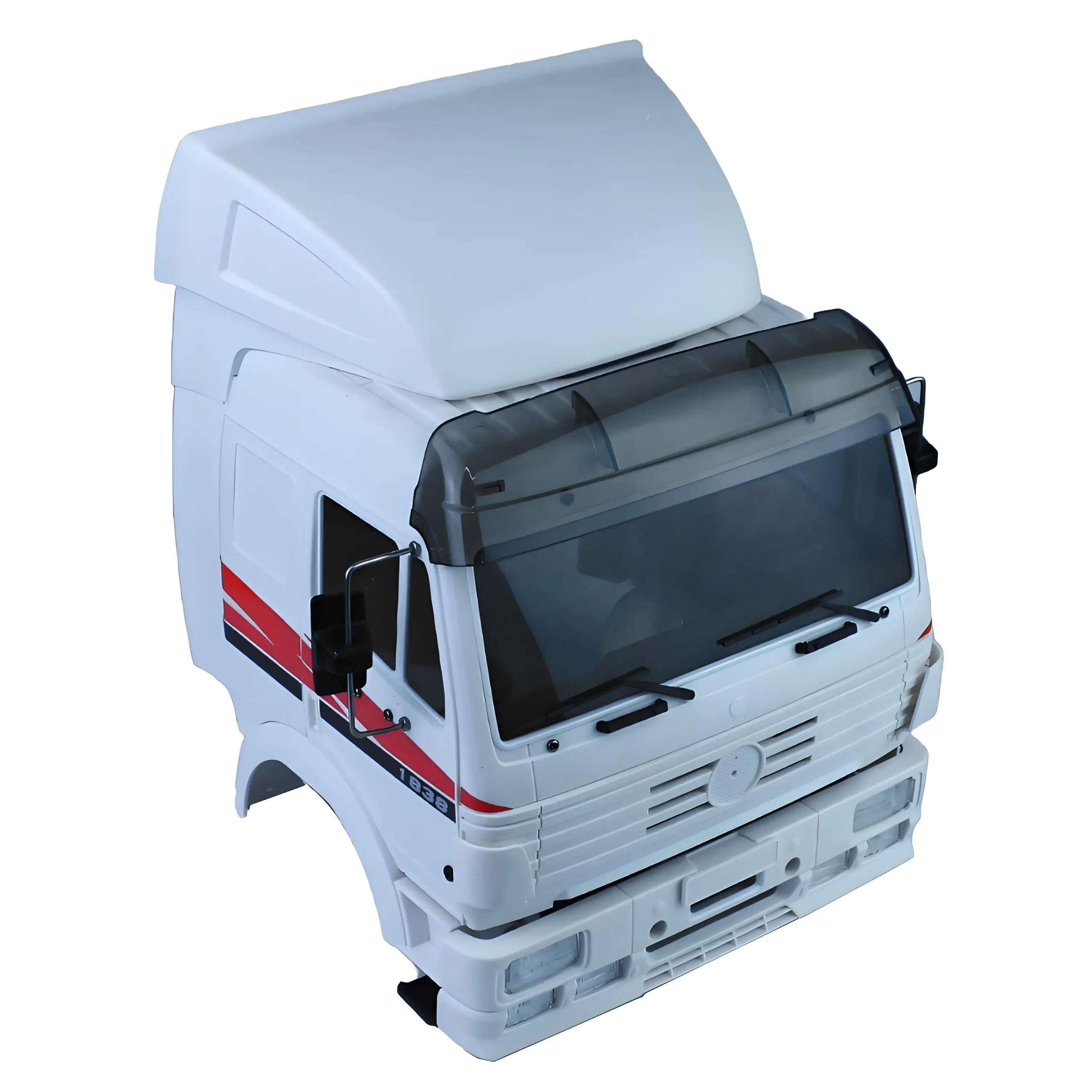 조립 불필요: 1:14 스케일 R/C 트랙터 트럭 Tamiya BENZ 1838 ACTROS AROCS DIY용 플라스틱 조종석 바디 분산 부품 세트 - Image 4