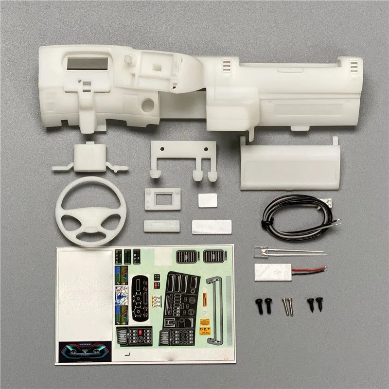 1:14 스케일 플라스틱 LED 인테리어 센터 콘솔 (SCANIA R730 R620 R470 헤라클레스 RC 트럭용) - 이미지 2