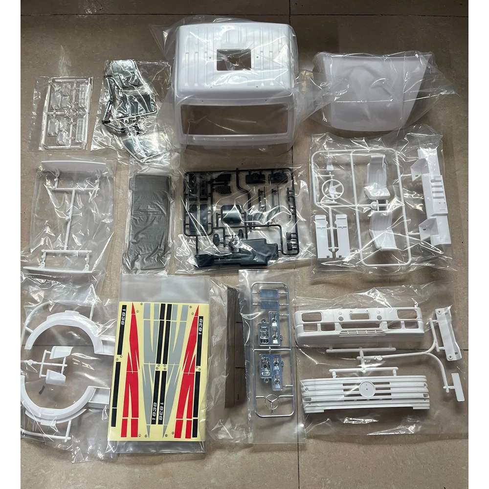 자동차 쉘: 1/14 Tamiya RC 트럭 트레일러 팁퍼 Mercedes-Benz Actros AROCS 3363/1850/1838/3853 바디 쉘 부품용 플라스틱 조종석 자동차 쉘