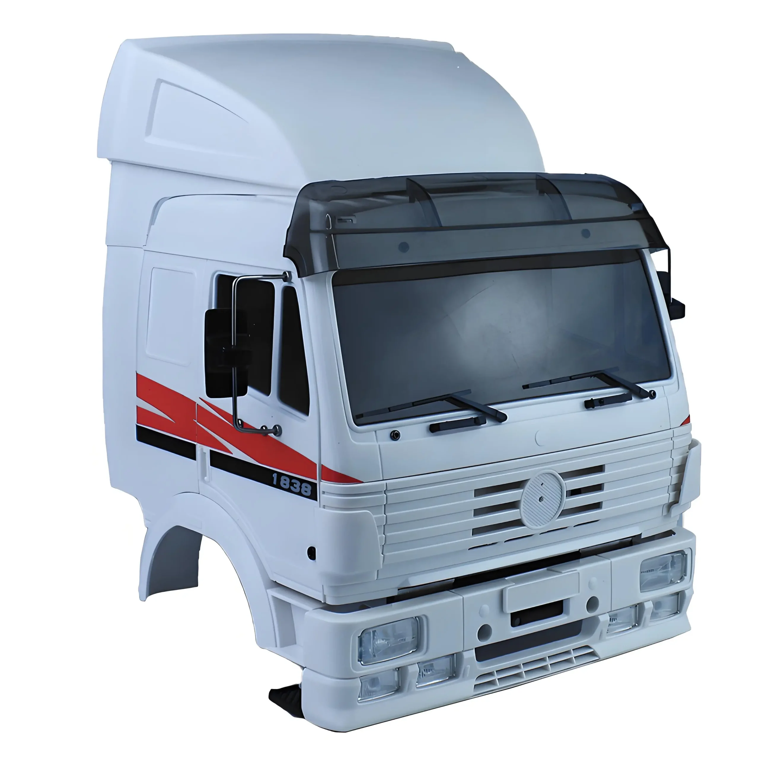 조립 불필요: 1:14 스케일 R/C 트랙터 트럭 Tamiya BENZ 1838 ACTROS AROCS DIY용 플라스틱 조종석 바디 분산 부품 세트 - Image 3