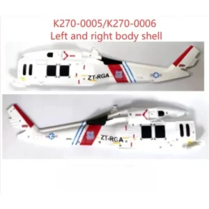 [K270-0005 06] Wltoys XK K270 RC 헬리콥터 부품 모음: 메인 프로펠러 블레이드 로터 클립 랜딩 기어 모터 스티어링 기어 ESC 연결 케이블