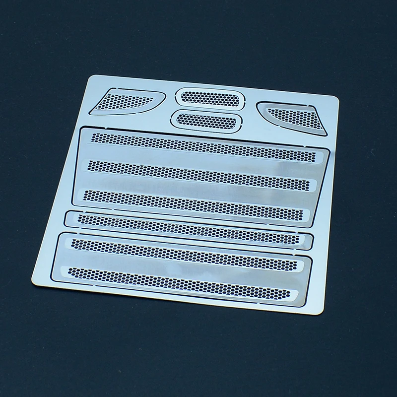 SCANIA R470-R620용: 1/14 타미야 RC 트럭 SCANIA R620 R470 56318 자동차 액세서리용 금속 그릴 메시 전면 커버 장식 스티커 - Image 2