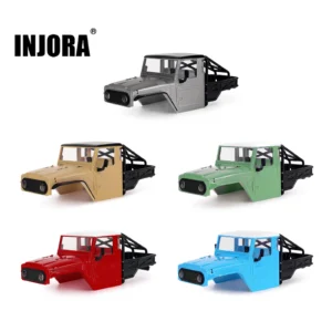 INJORA IR40-24 1/24 SCX24용 케이지가 있는 하프 트럭 하드 바디